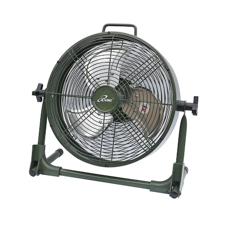 Iliving 12 in. Rechargeable Battery-Operated Camping Floor Fan, Portable Outdoor Fan with Lithium Battery ILG8RX12